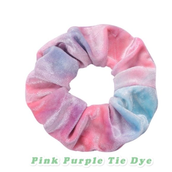 Set of 8 Velvet Tiedye Leopard Scrunchie - Picture 2 of 9